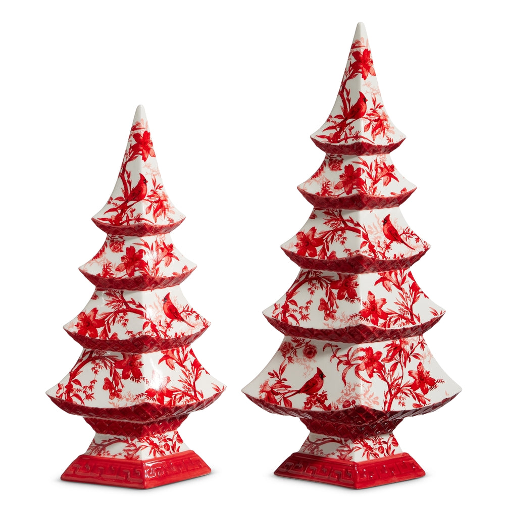 Red Cardinal Chinoiserie Tree