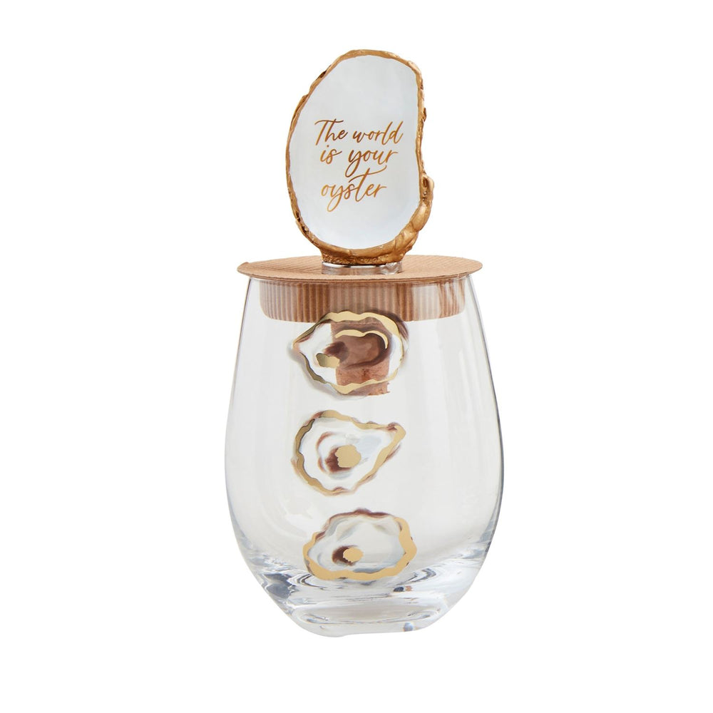 Three Oyster Wine Glass Set