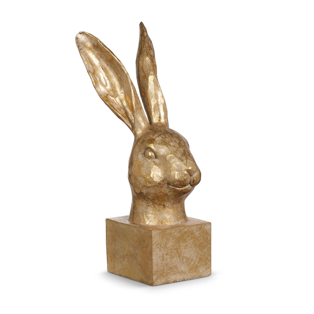 10.5" Gold Rabbit Bust