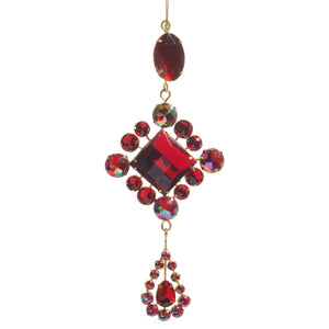 Red Jeweled Drop Ornament
