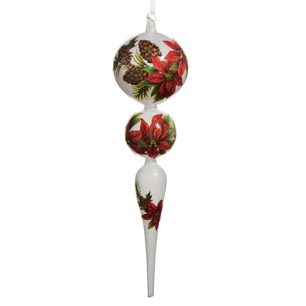 Poinsettia Finial Ornament