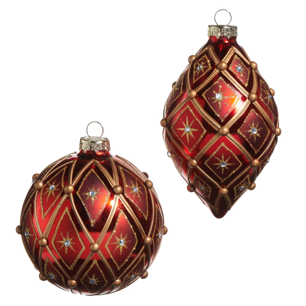 Red & Gold Deco Ornament