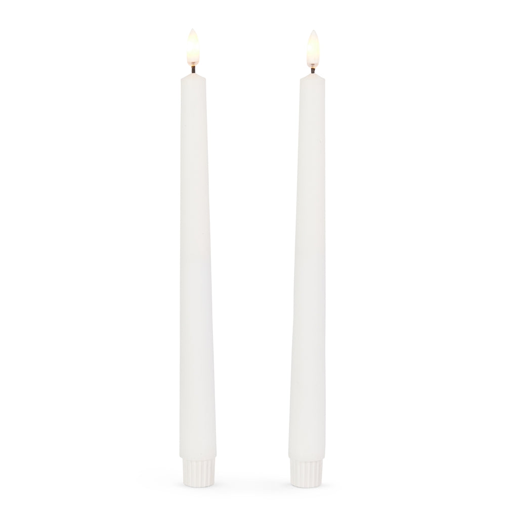 11" White Taper Candles