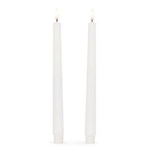 11" White Taper Candles