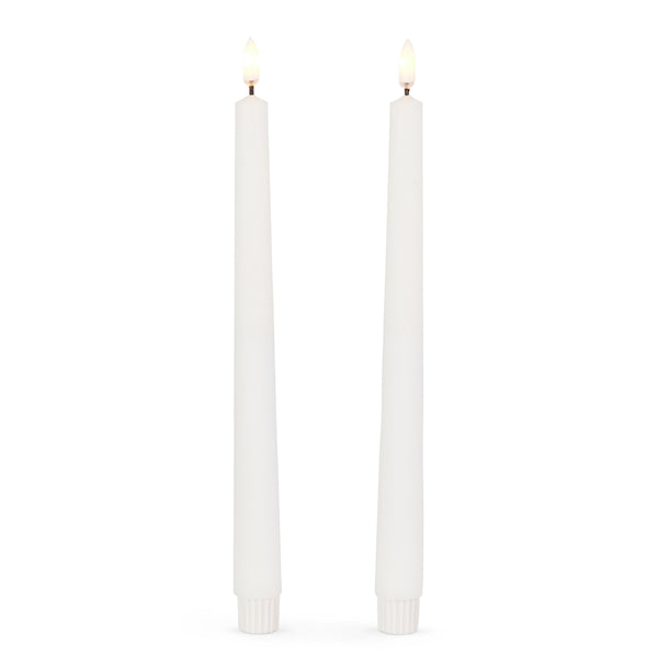 11" White Taper Candles