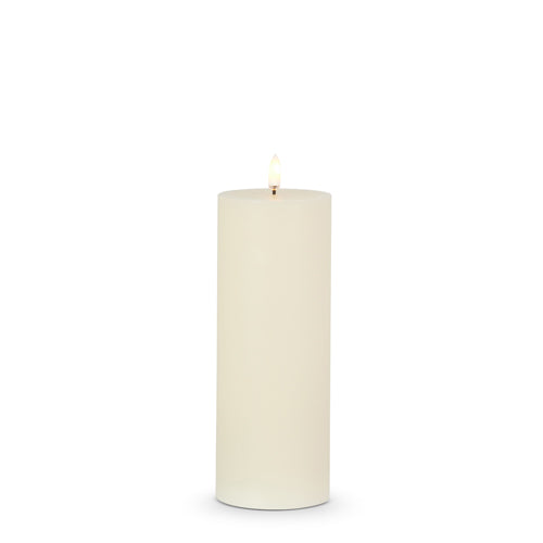 3" X 8" Ivory Pillar Candle