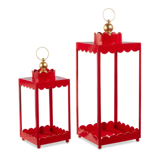 Red Scalloped Lantern