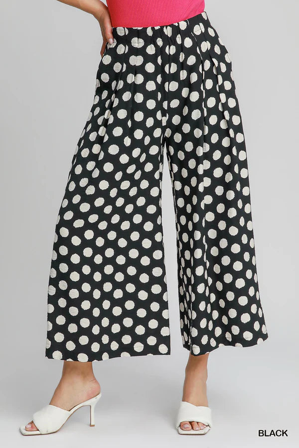 Playful Polka Wide Leg Pants