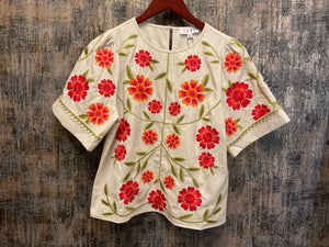 Floral Embroidery Top