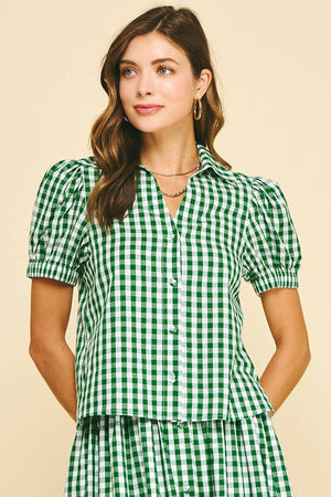 Gingham Button Down Shirt