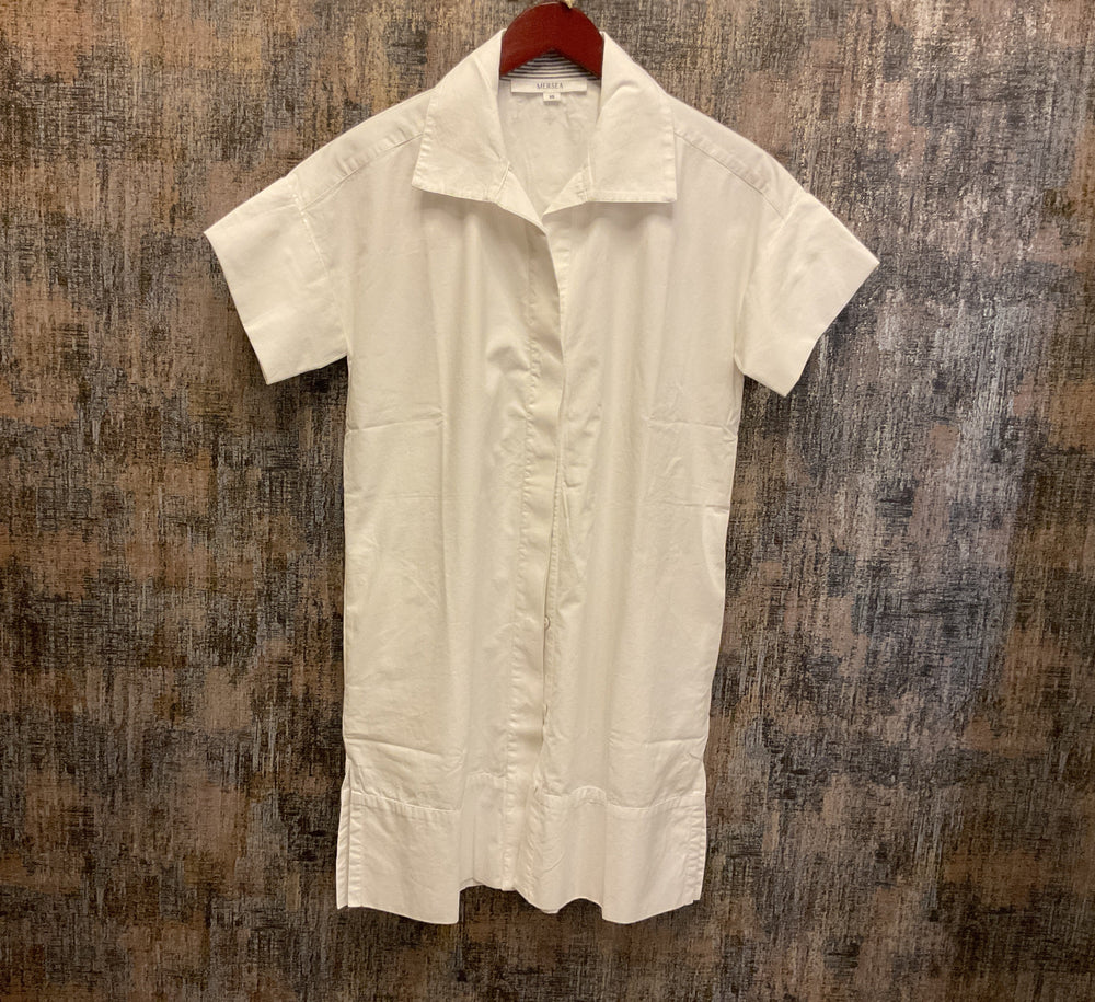 Wide Hem Shirt Mini Dress