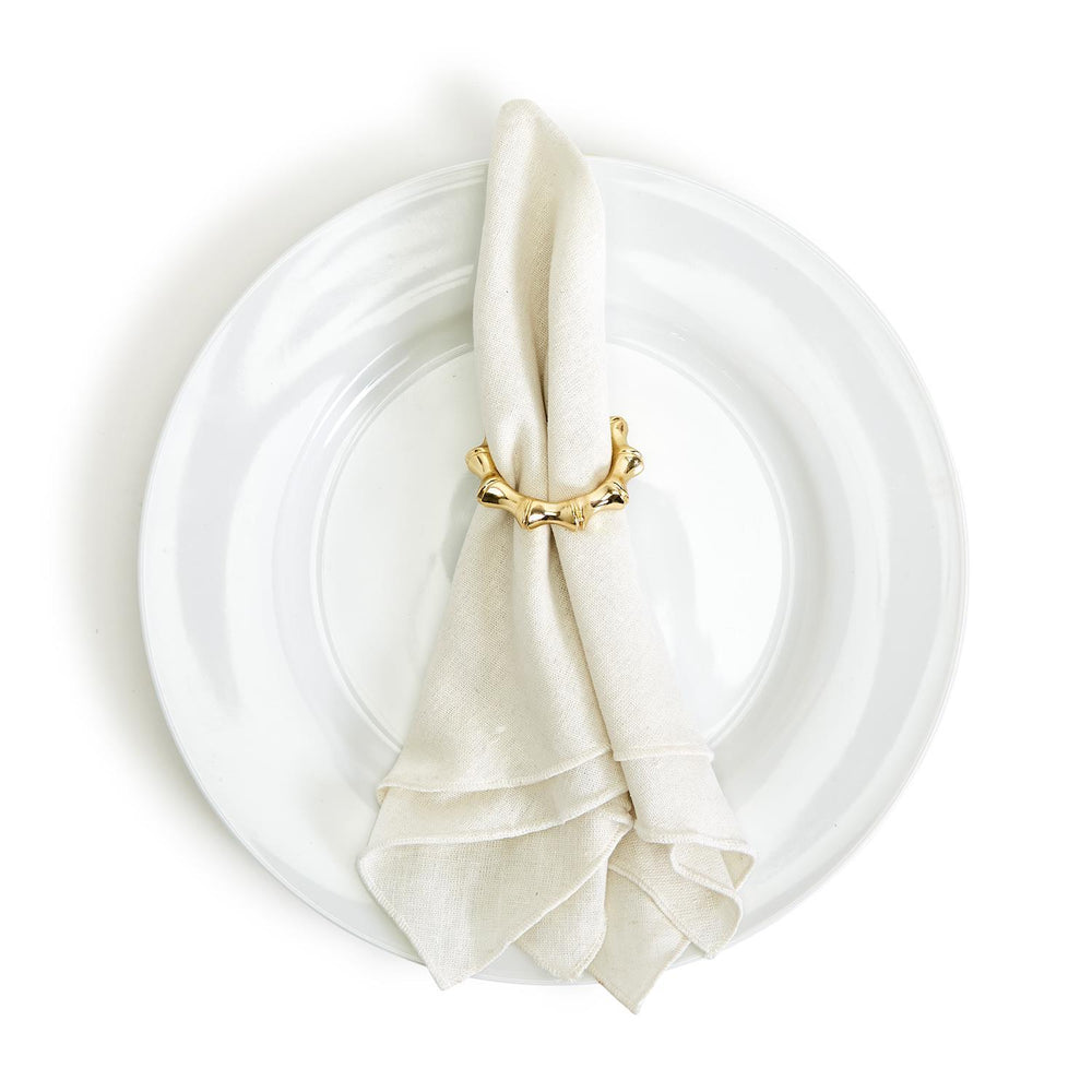 Golden Bamboo Set of 4 Napkin Rings