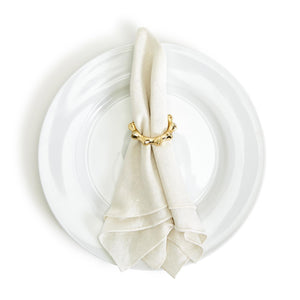 Golden Bamboo Set of 4 Napkin Rings