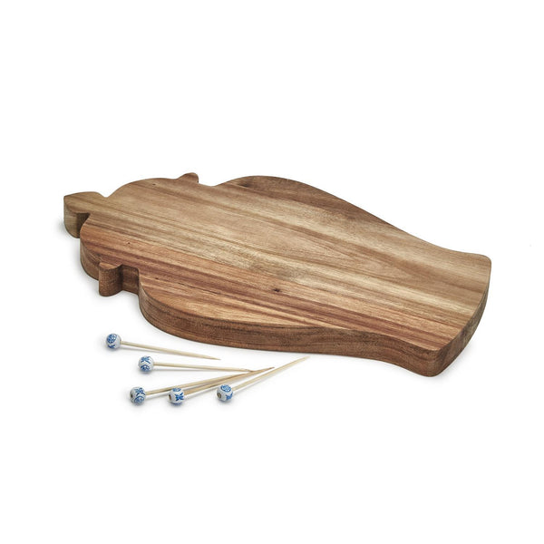 Ginger Jar Board w/ Cocktail Pick