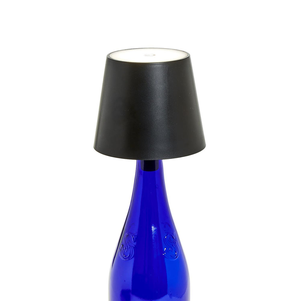 LED Portable Black Lampshade Bottle Lamp