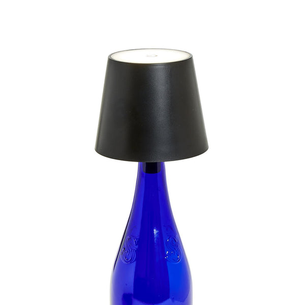 LED Portable Black Lampshade Bottle Lamp