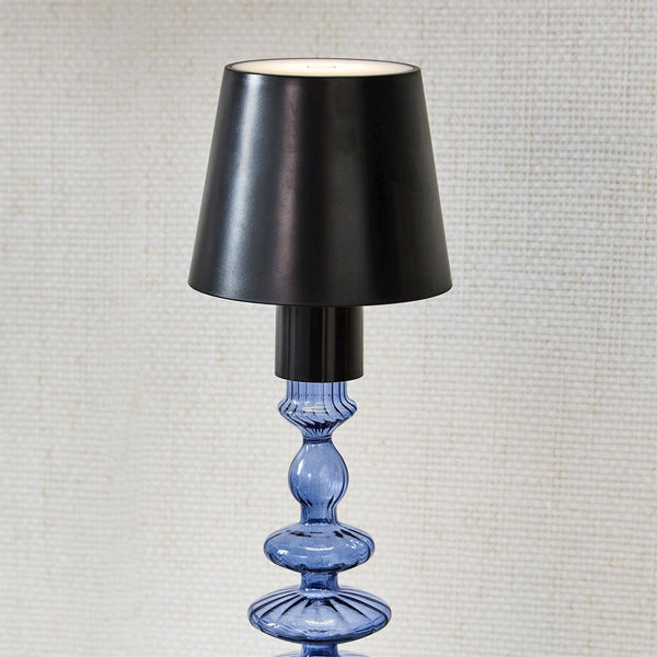 LED Portable Black Lampshade Bottle Lamp