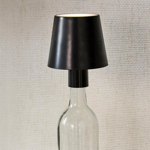 LED Portable Black Lampshade Bottle Lamp