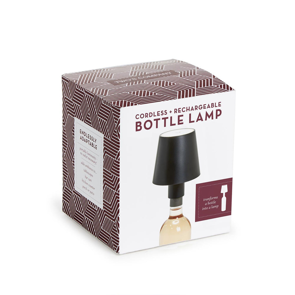 LED Portable Black Lampshade Bottle Lamp