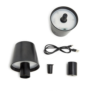 LED Portable Black Lampshade Bottle Lamp