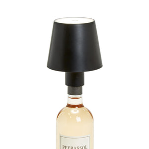 LED Portable Black Lampshade Bottle Lamp