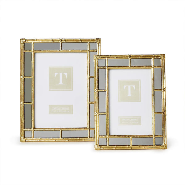 Bamboo Gold Photo Frame w/ Mirror Edge