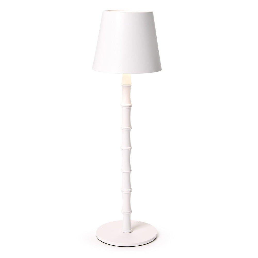 LED Portable Cordless White Bamboo Lamp