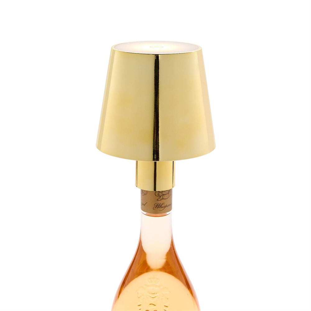 LED Portable Cordless Gold Lampshade Bottle Lamp