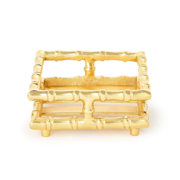 Gold Bamboo Cocktail Napkin Holder