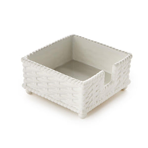 Ceramic Basketweave Cocktail Caddy