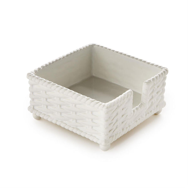Ceramic Basketweave Cocktail Caddy