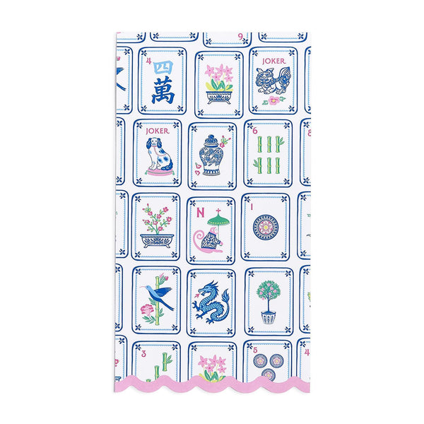 Mahjong Scalloped Guest Towel