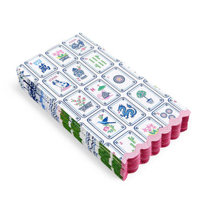 Mahjong Scalloped Guest Towel