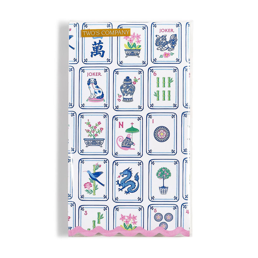 Mahjong Scalloped Guest Towel
