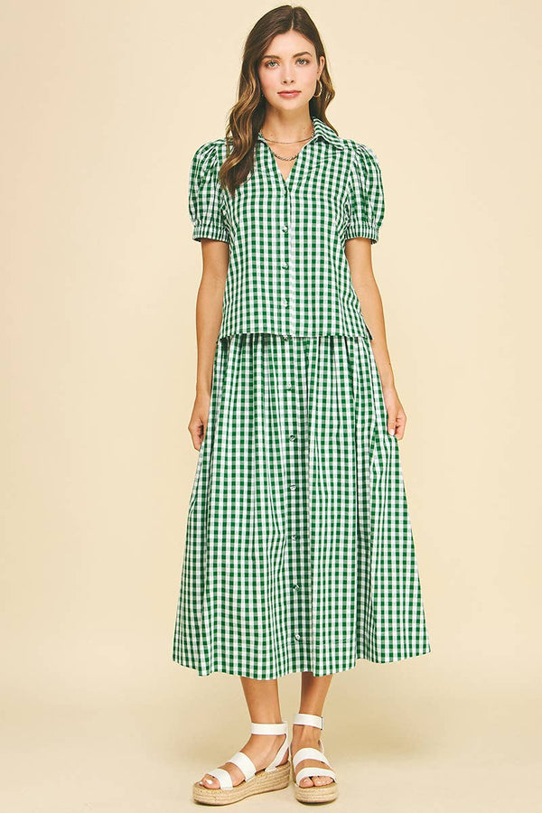 Gingham Button Down Shirt