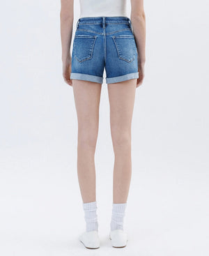 High Rise Double Cuff Shorts