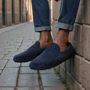 Navy Suede Floafer Loafer