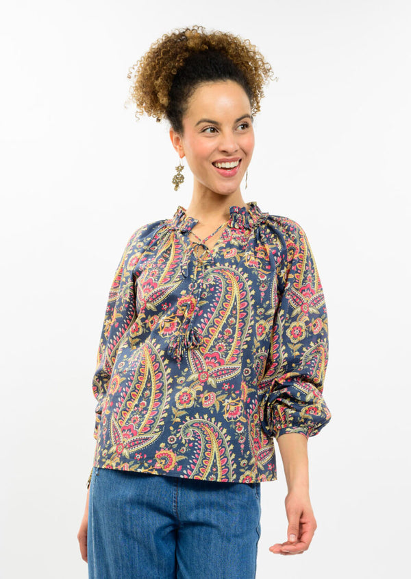Paisley Tassel Top