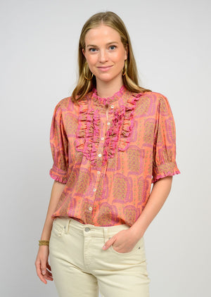 Eyelet Ruffled Top