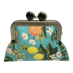 Kiki & Syds Mini Clutch Coin Purse - Citrus Teal