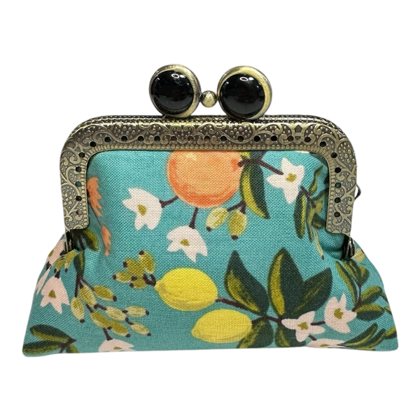 Kiki & Syds Mini Clutch Coin Purse - Citrus Teal
