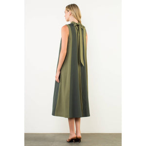 Sleeveless Colorblock Maxi Dress