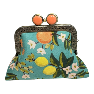 Kiki & Syds Mini Clutch Coin Purse - Citrus Teal
