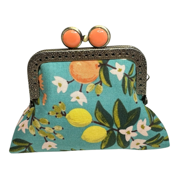 Kiki & Syds Mini Clutch Coin Purse - Citrus Teal