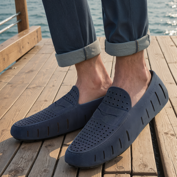 Navy Suede Floafer Loafer