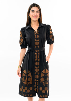 Placket Embroidered