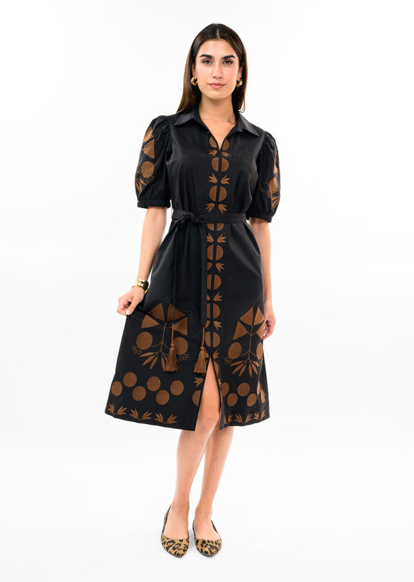 Placket Embroidered