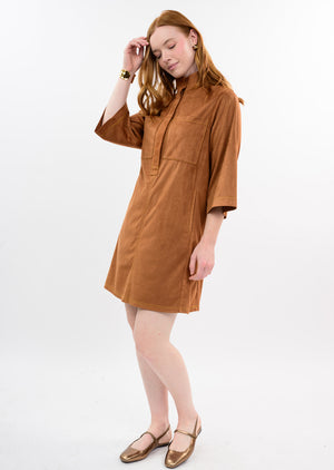 Suede Swing Mini Dress