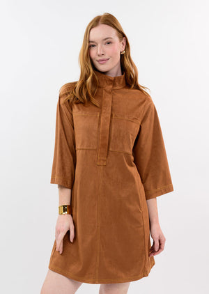Suede Swing Mini Dress