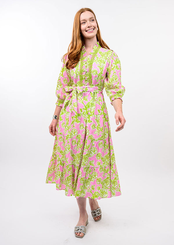 Rose Bouquet Midi Dress